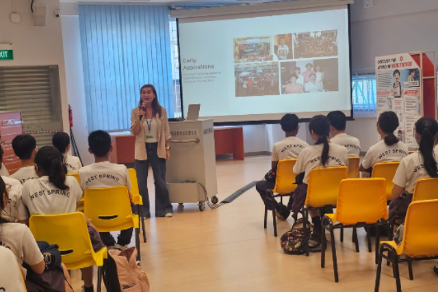 Vanessa Visited West Spring Secondary School As Part Of The School Ecg Career Talk Programme